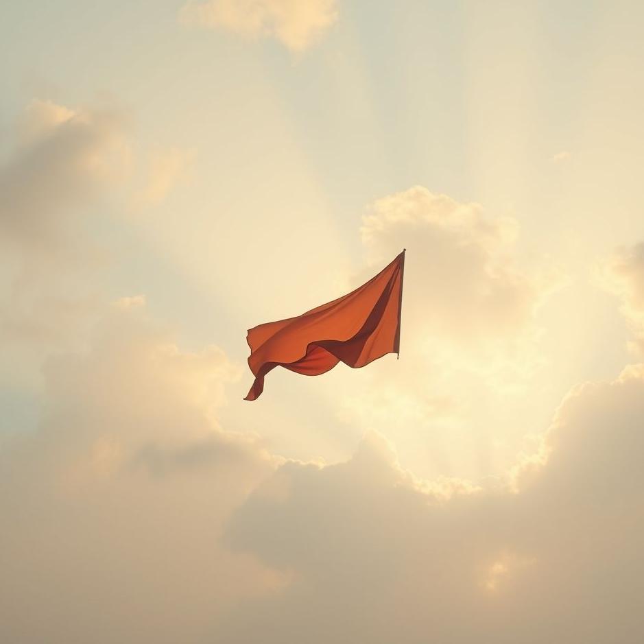 Dream : A flag falling from the sky in a dream