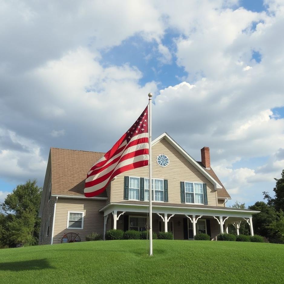 Dream : A flag in front of the house in a dream