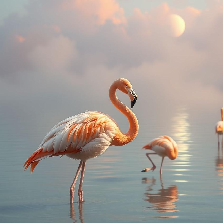 Dream : A flamingo in a dream
