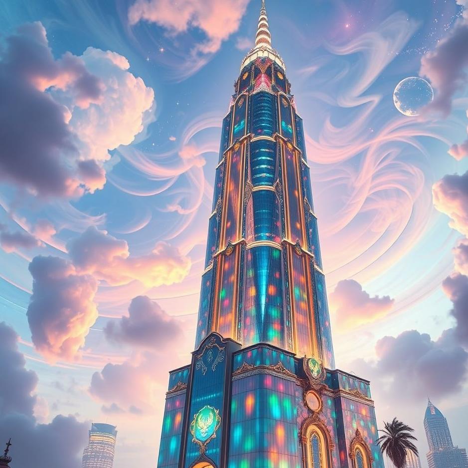 Dream : A flashy building in a dream