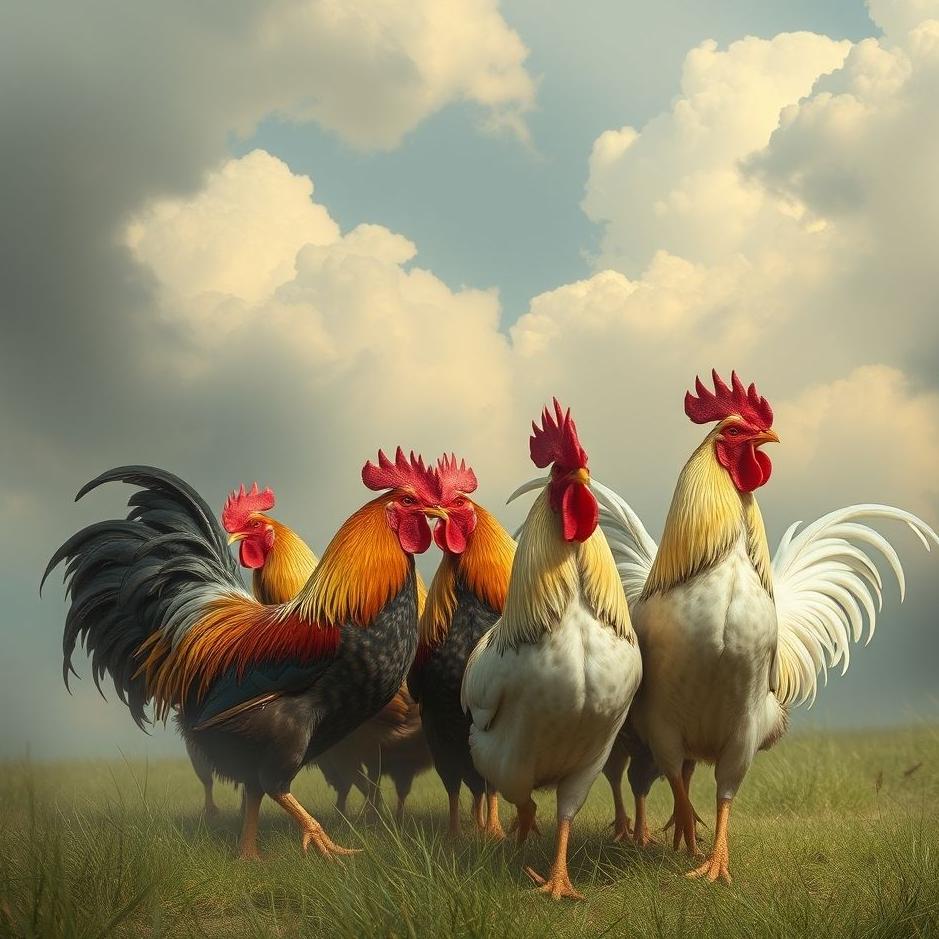 Dream : A flock of roosters in a dream