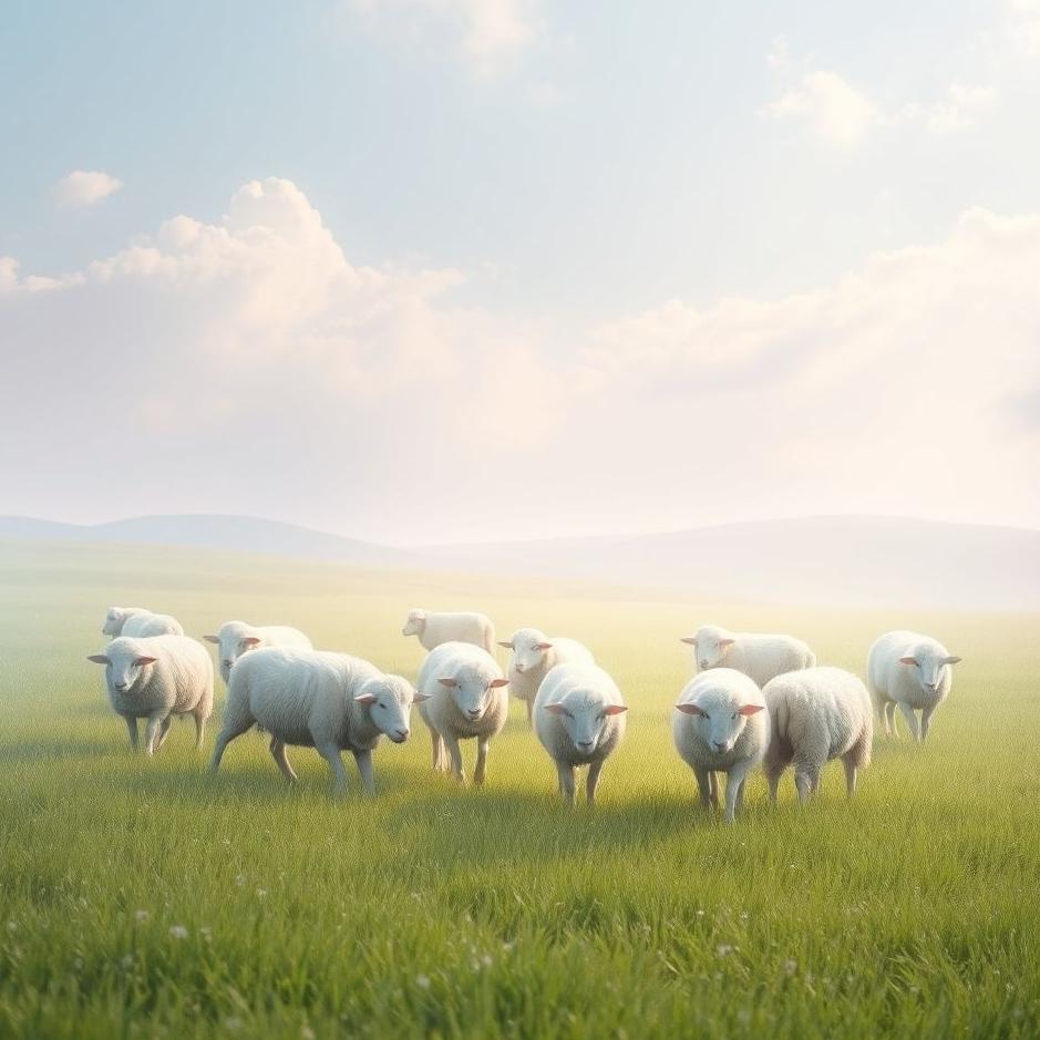 Dream : A flock of sheep at home in a dream