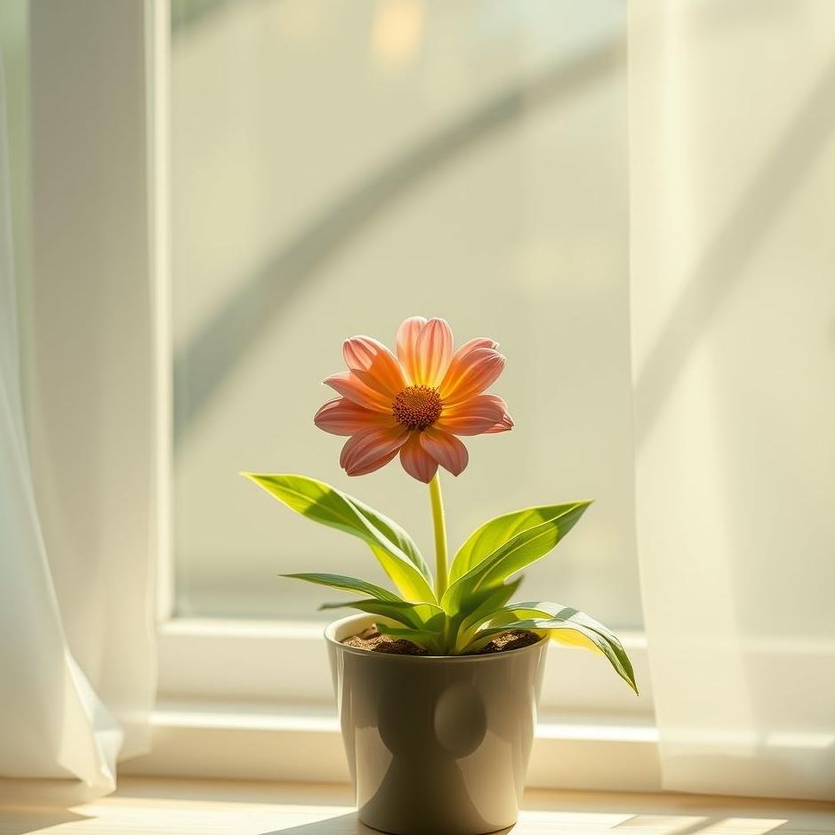 Dream : A flower in a pot at home in a dream