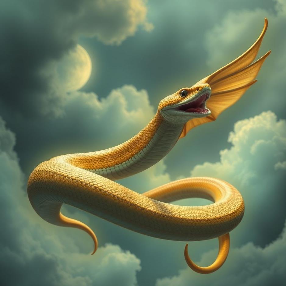 Dream Dictionary : A flying snake in your dream