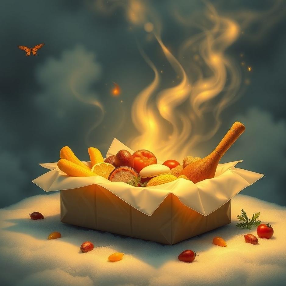 Dream : A food parcel in a dream