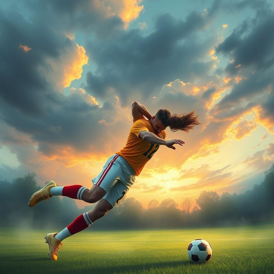 Dream : A football player lover in a dream