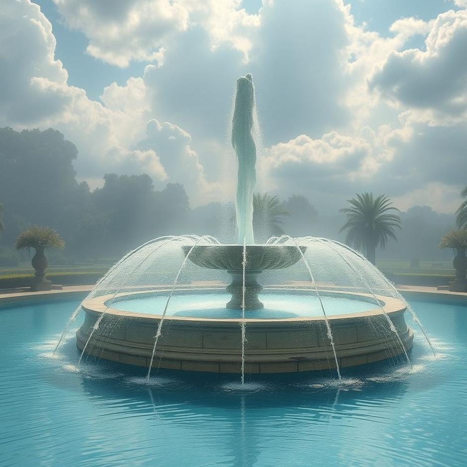 Dream : A fountain pool in a dream