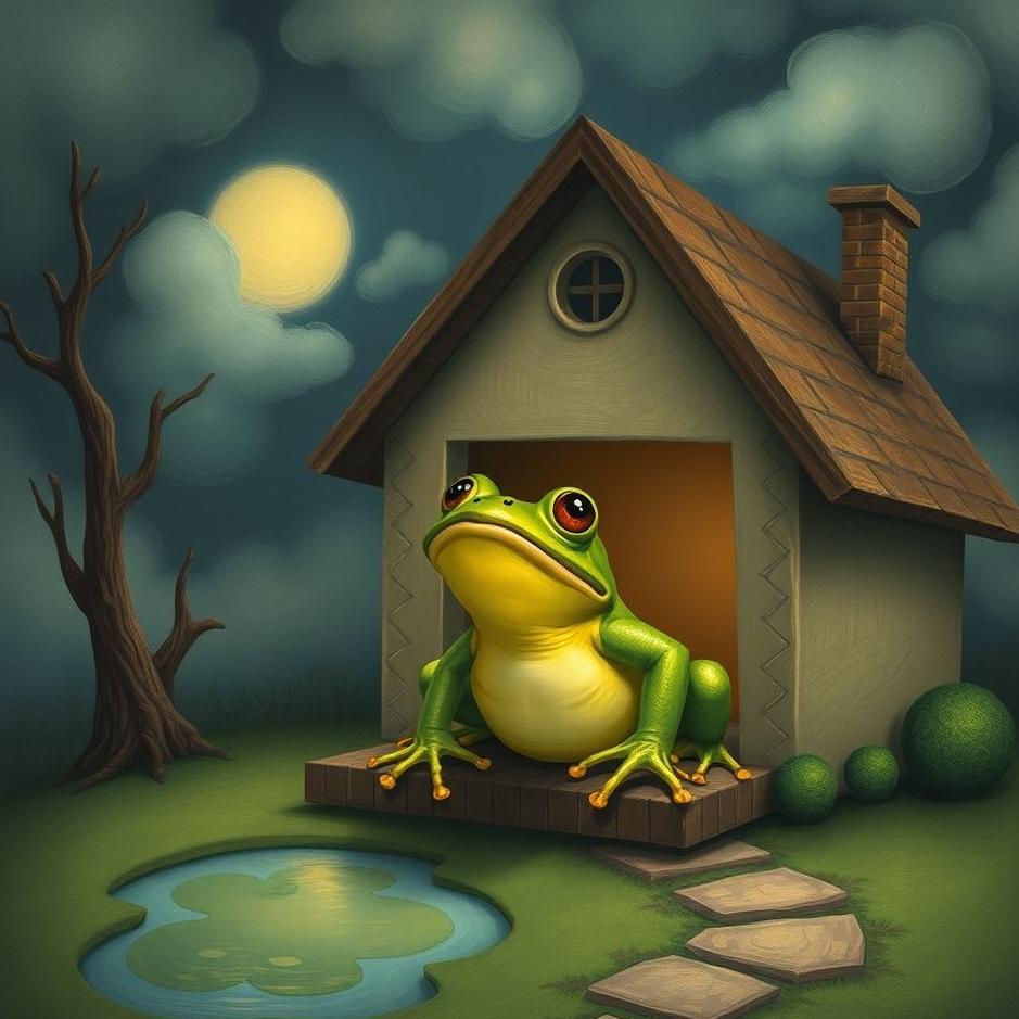 Dream : A frog coming out of a house in a dream
