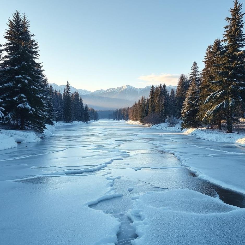 Dream : A frozen river 