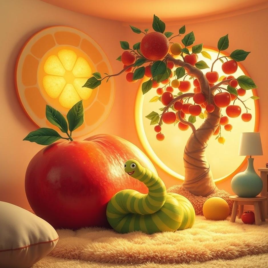 Dream : A fruit worm at home in a dream