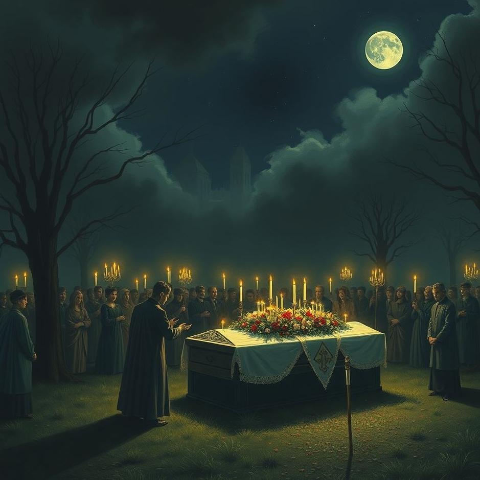 Dream : A funeral at night in a dream
