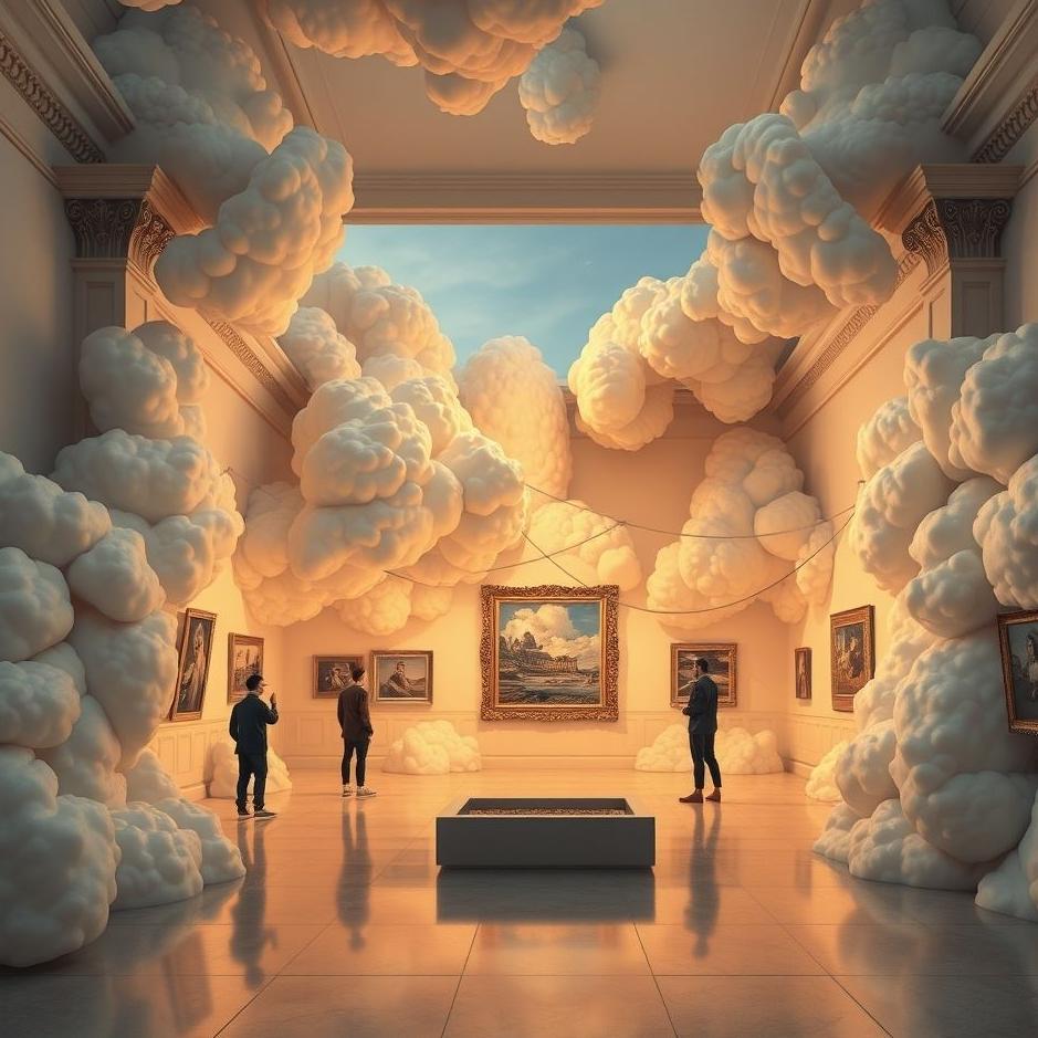 Dream : A gallery opening in a dream