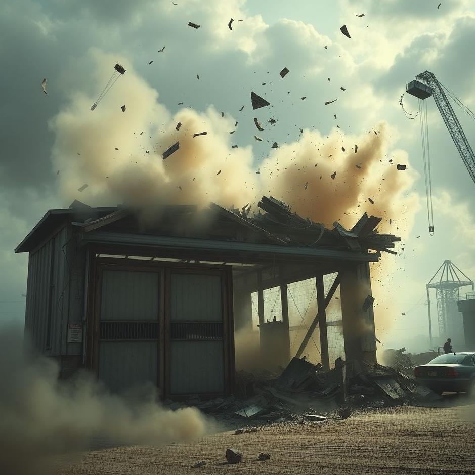 Dream : A garage being demolished in a dream