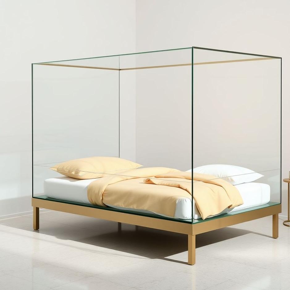 Dream : A glass bed 