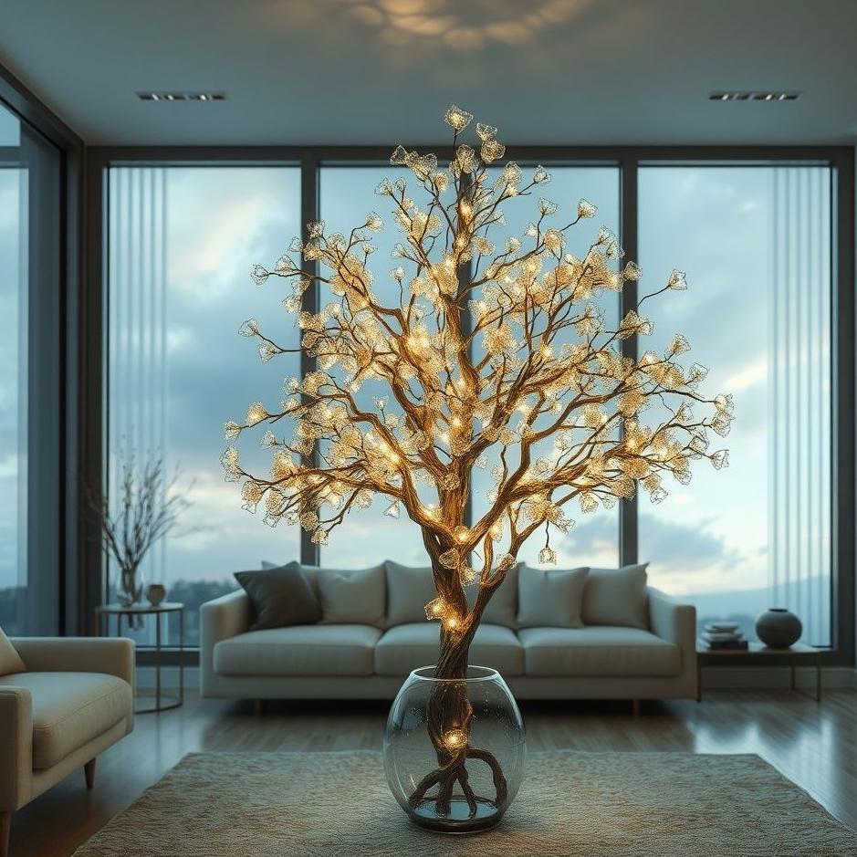 Dream : A glass tree at home in a dream