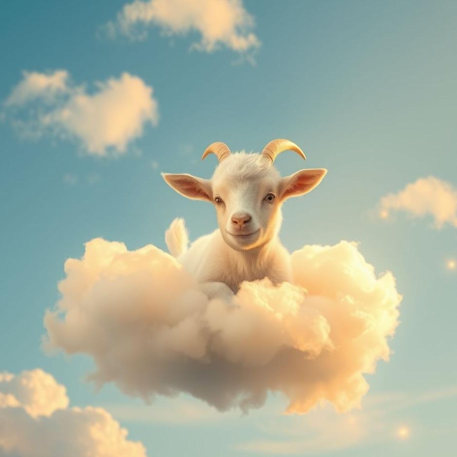 Dream : A goat in the sky in a dream