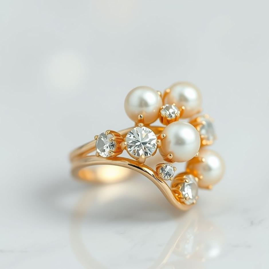 Dream : A gold ring with pearl stones in a dream