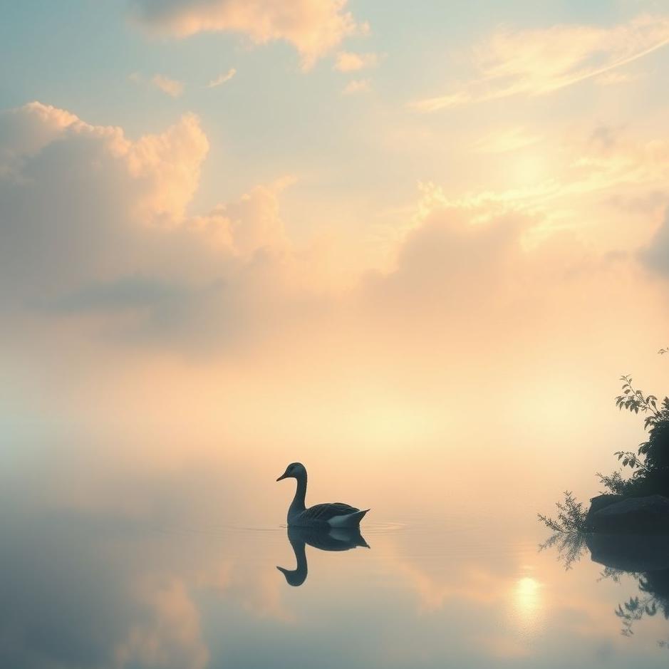 Dream : A goose in a lake in a dream