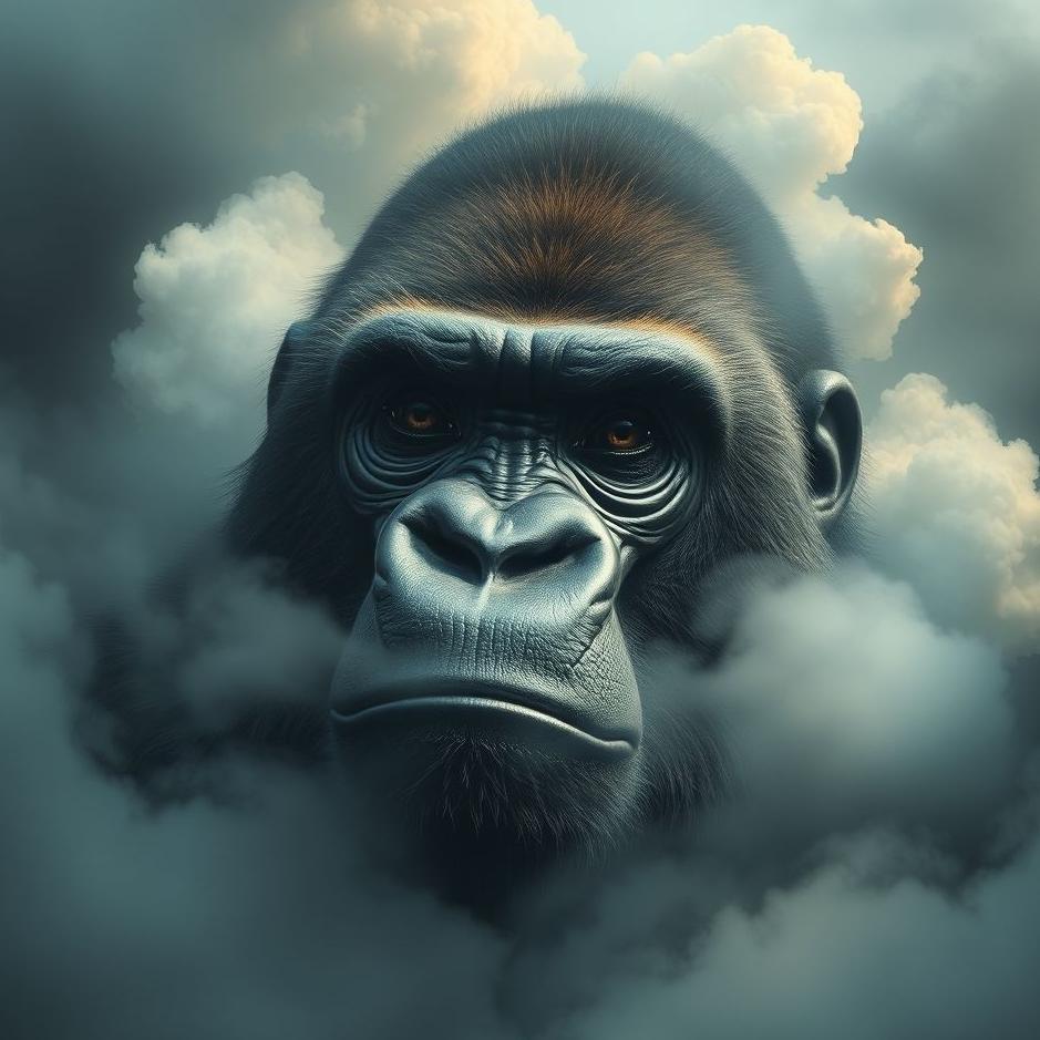 Dream : A gorilla head in a dream
