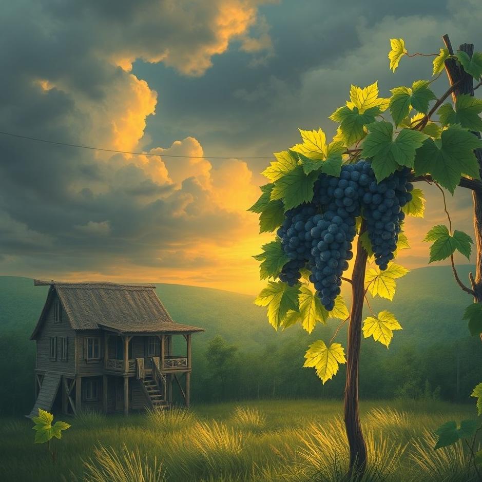 Dream : A grape vine at home in a dream