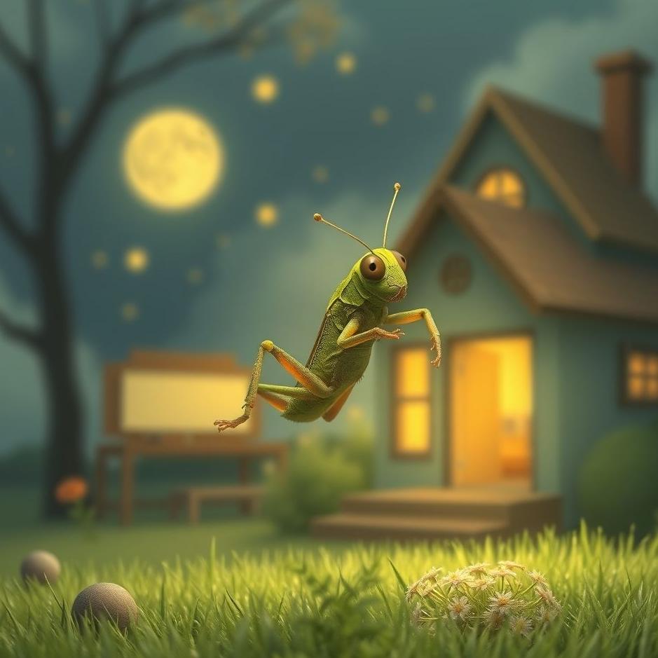 Dream Dictionary : A grasshopper jumping at home in a dream