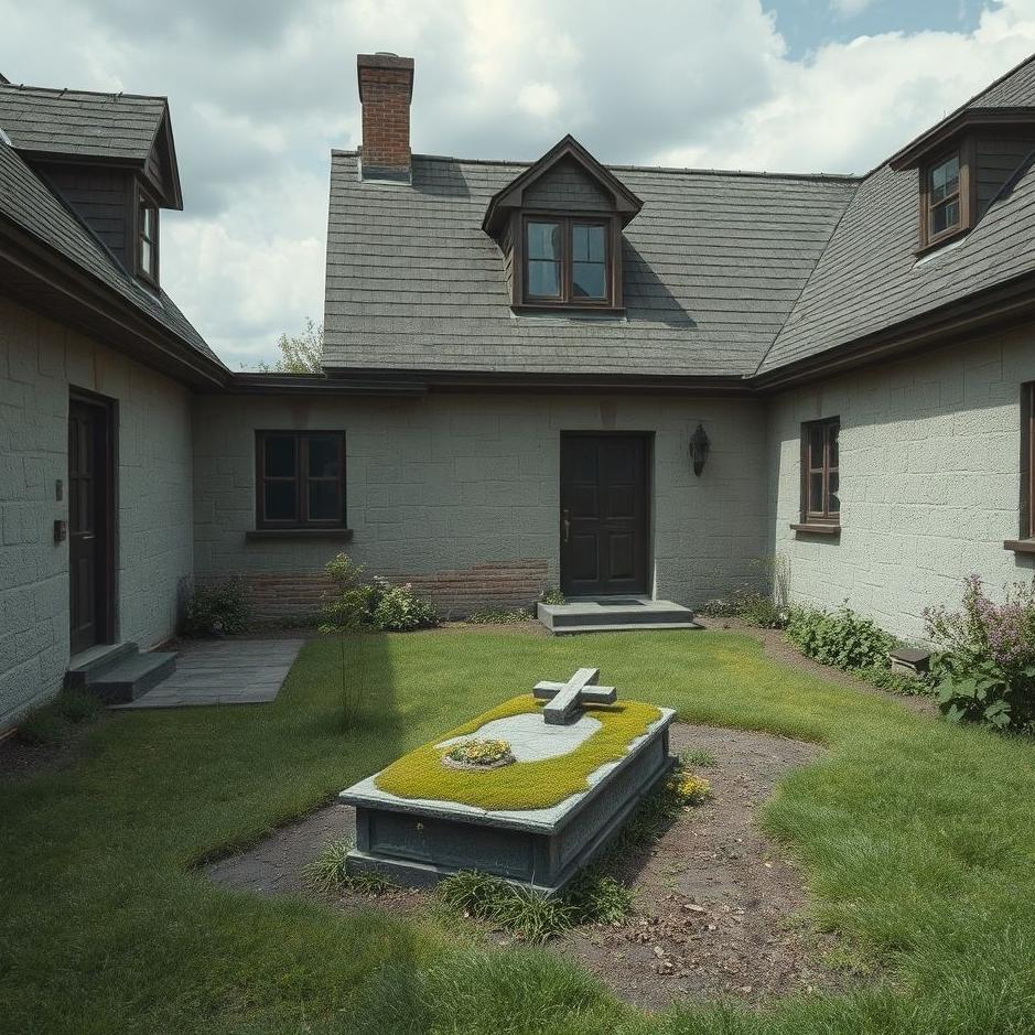 Dream : A grave in the courtyard of a house in a dream