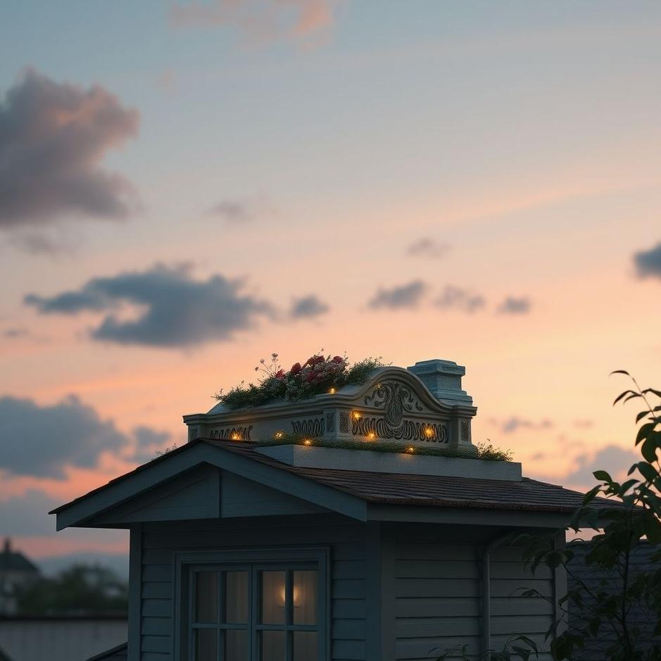 Dream : A grave on the roof of a house in a dream