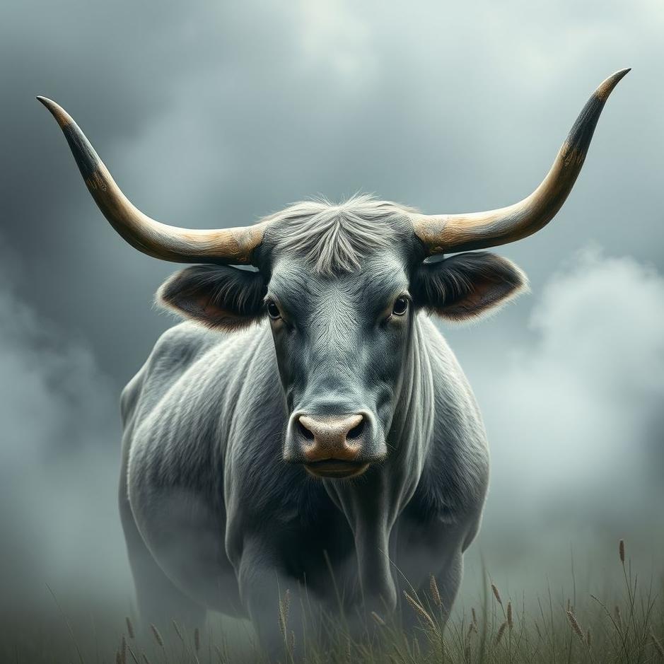 Dream : A gray bull in a dream