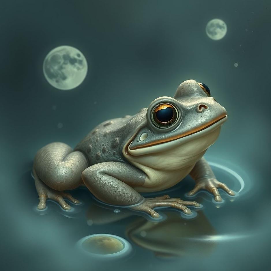 Dream : A gray frog in a dream