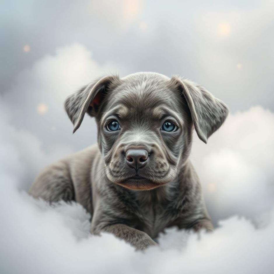 Dream : A gray puppy in a dream