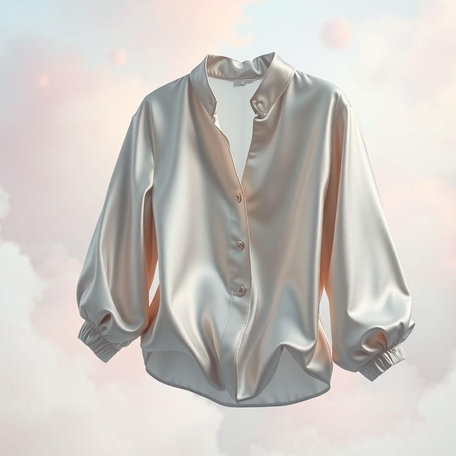 Dream : A gray shiny blouse in a dream