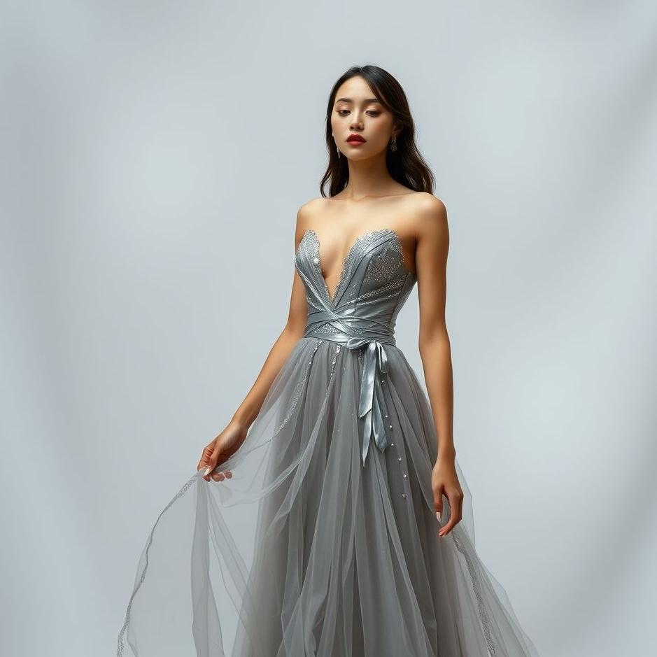 Dream : A gray shiny dress in a dream