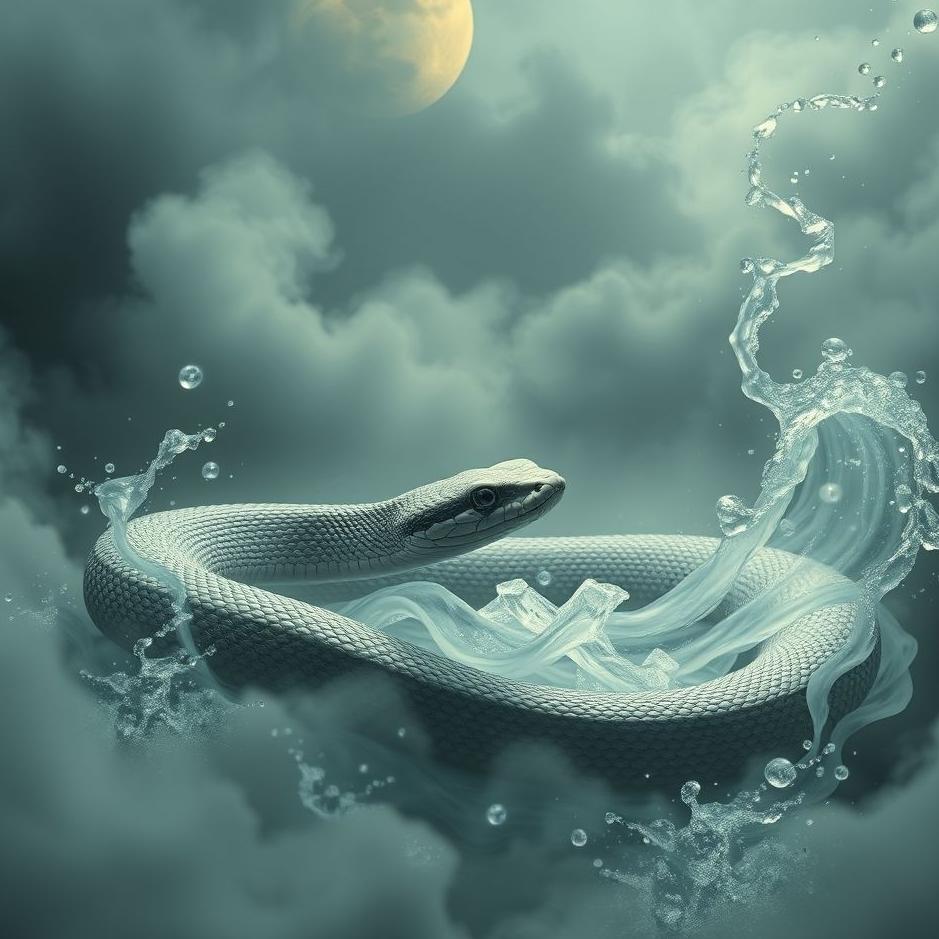 Dream : A gray snake chasing in a dream