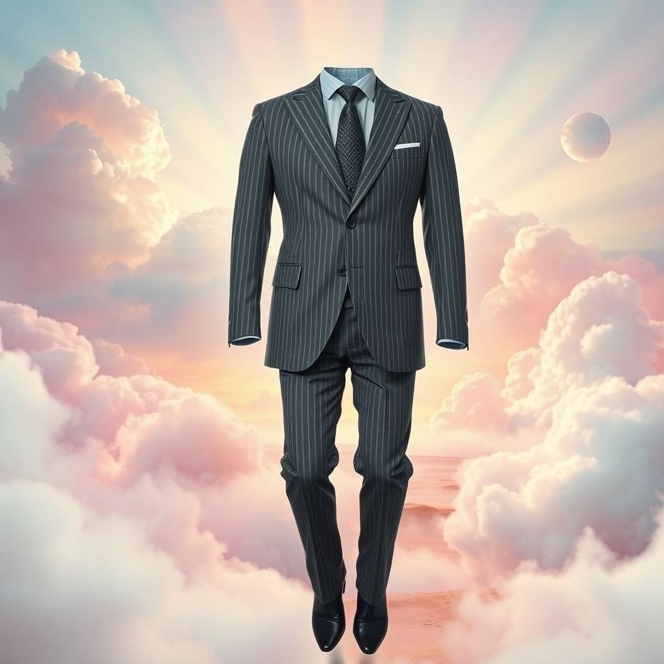 Dream : A gray striped suit in a dream