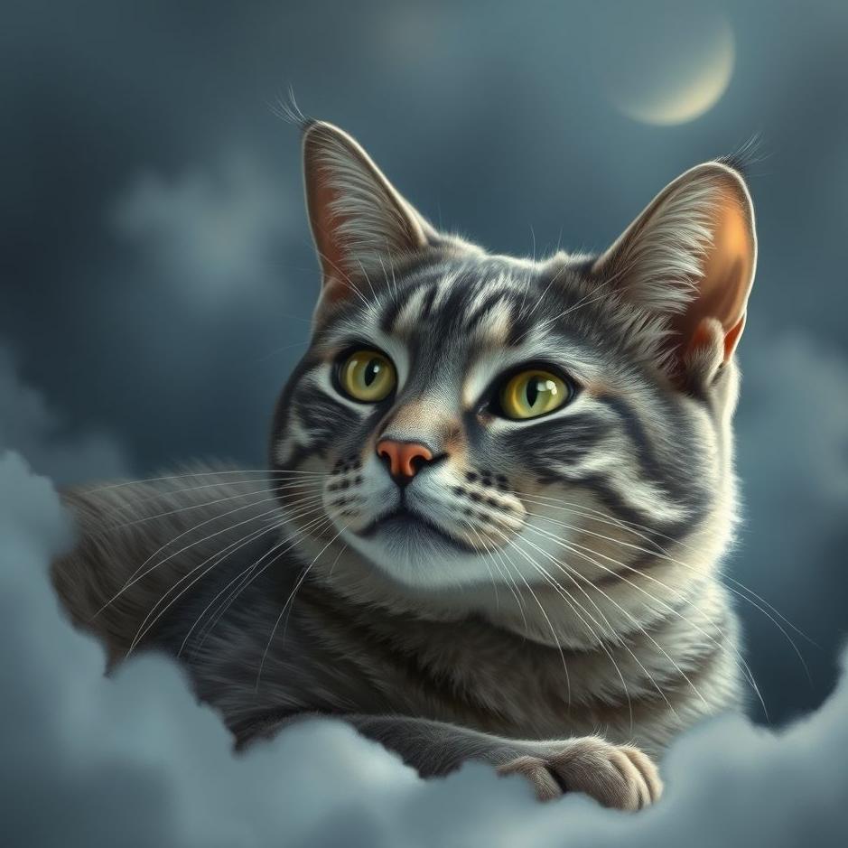 Dream : A gray tomcat in a dream