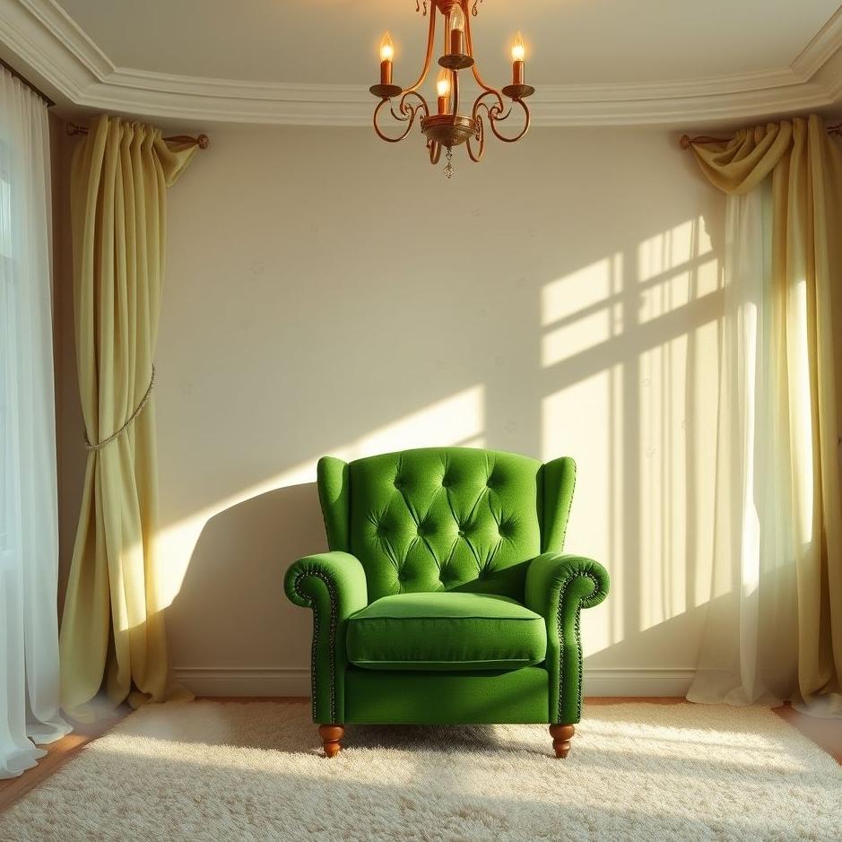 Dream : A green armchair at home in a dream