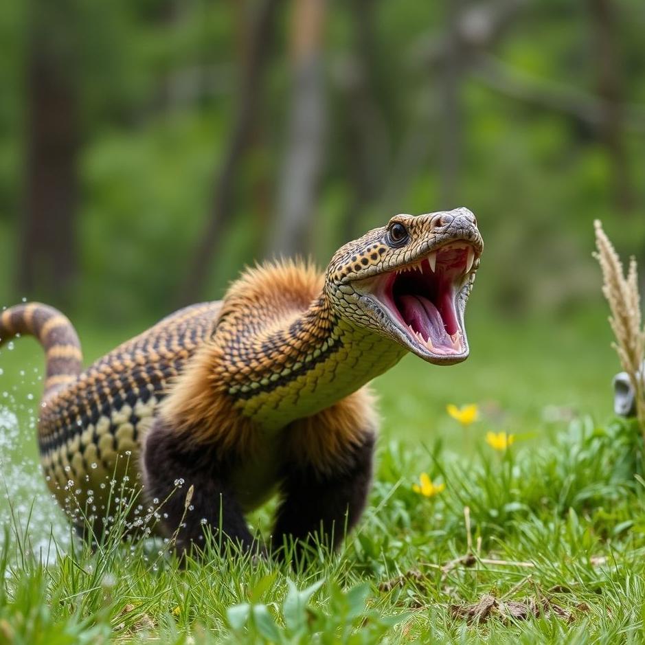 Dream : A grizzly snake chasing 