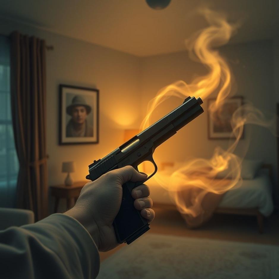 Dream Dictionary : A gun caught at home in a dream