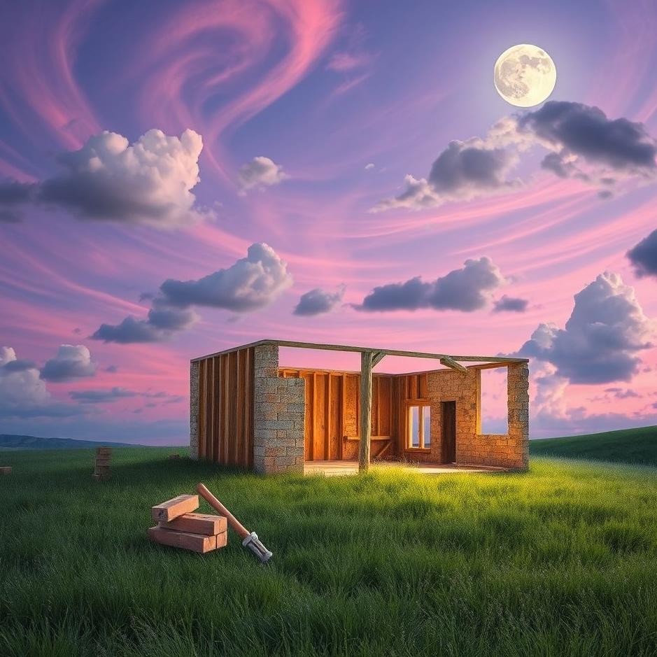 Dream : A half-built house in a dream