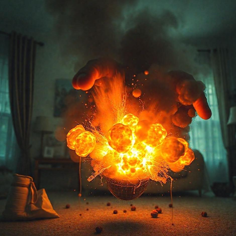 Dream Dictionary : A hand grenade explosion at home in a dream