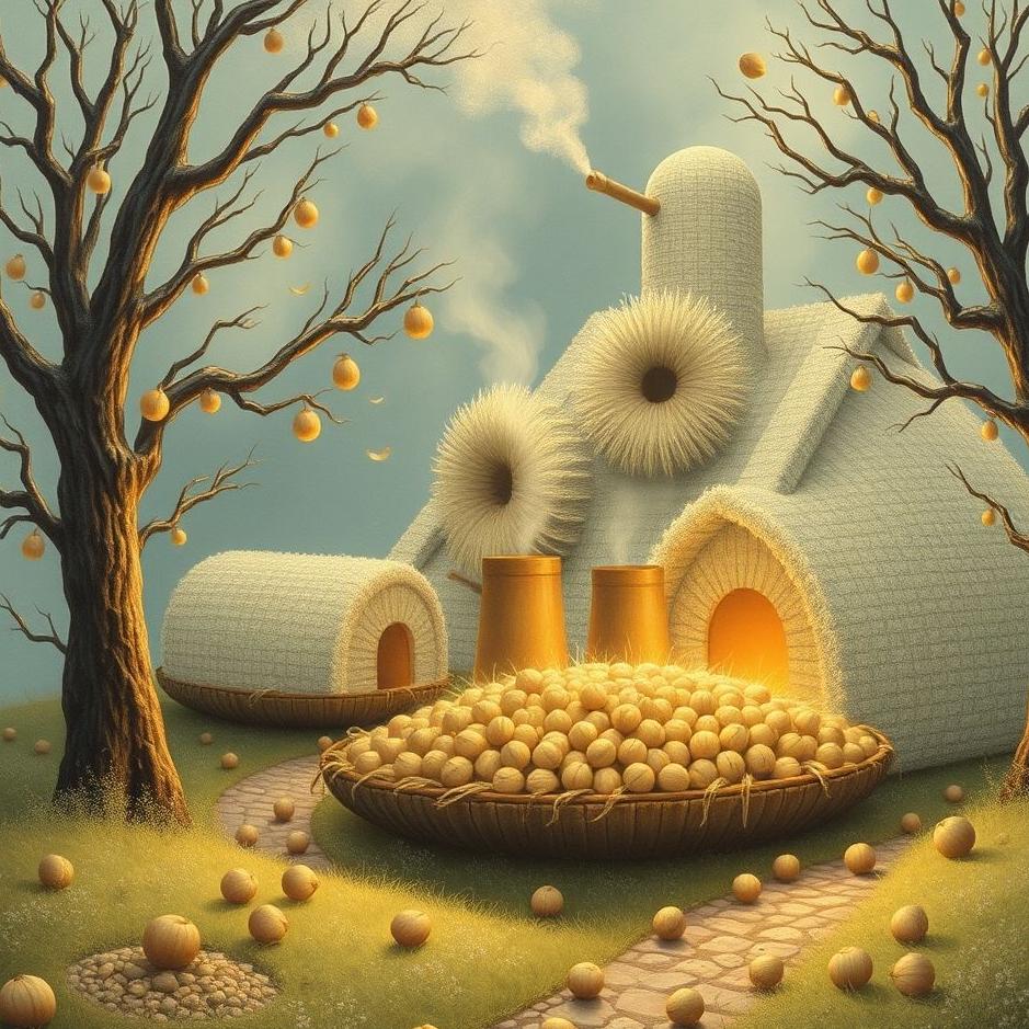 Dream : A hazelnut factory in a dream