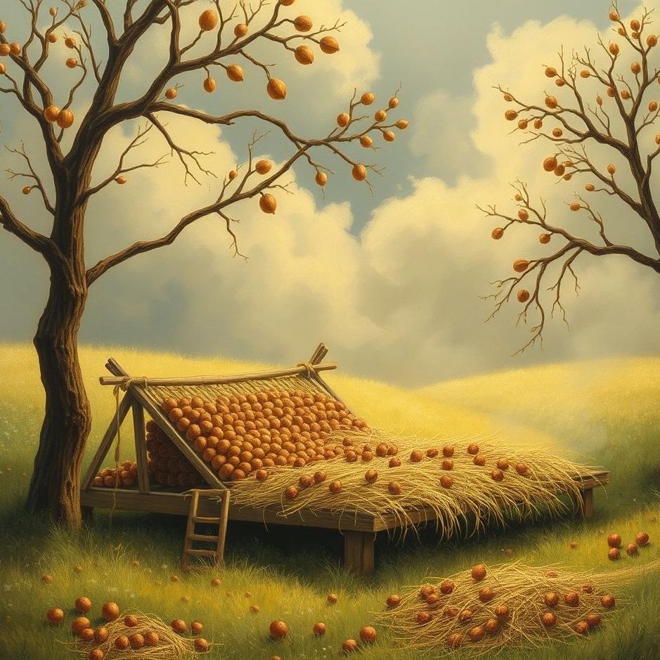 Dream : A hazelnut threshing floor in a dream