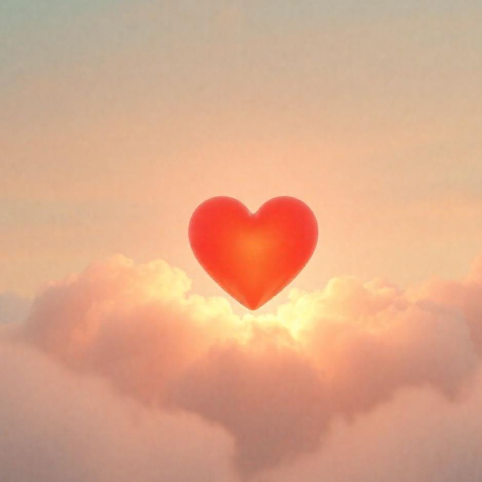 Dream : A heart in the sky in a dream