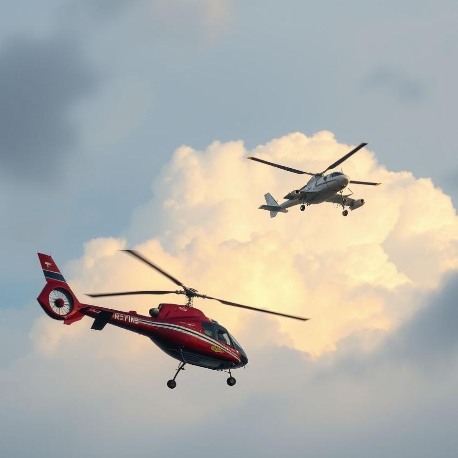 Dream : A helicopter and a plane in a dream