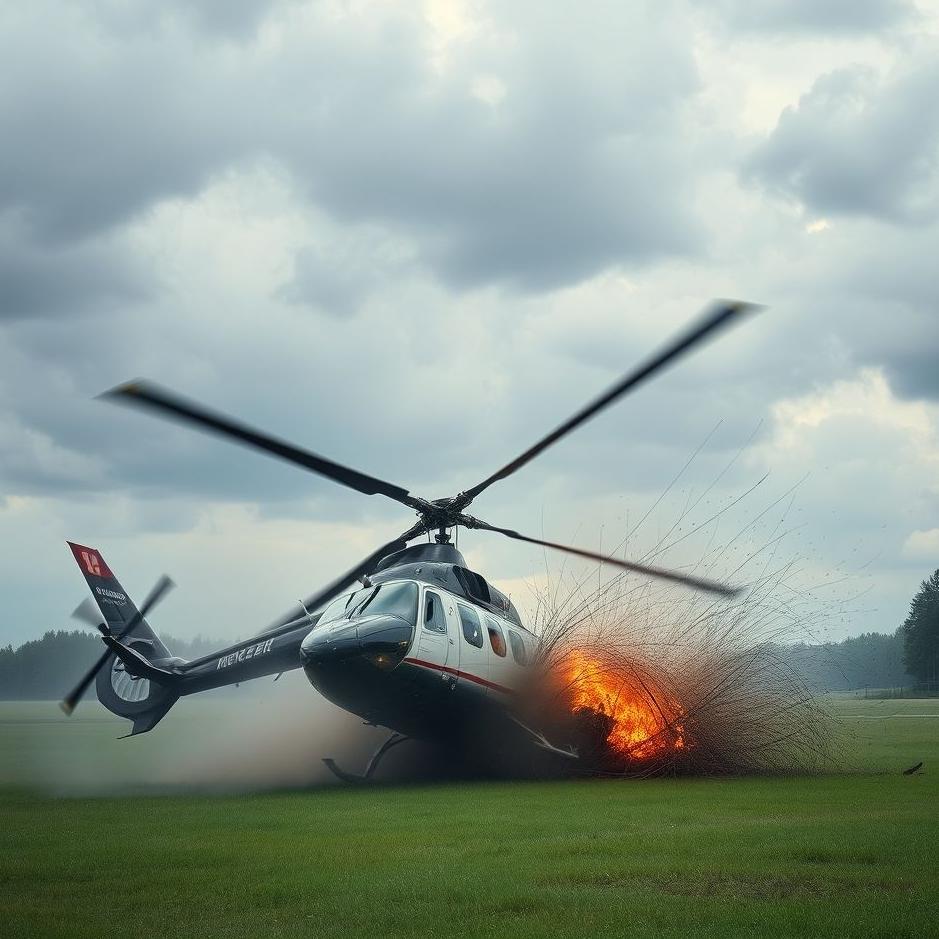 Dream : A helicopter crashing to the ground in a dream