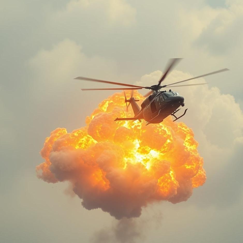 Dream : A helicopter explosion in a dream