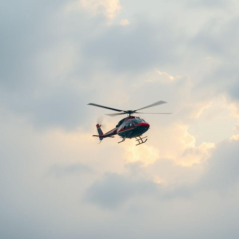 Dream : A helicopter taking off in a dream