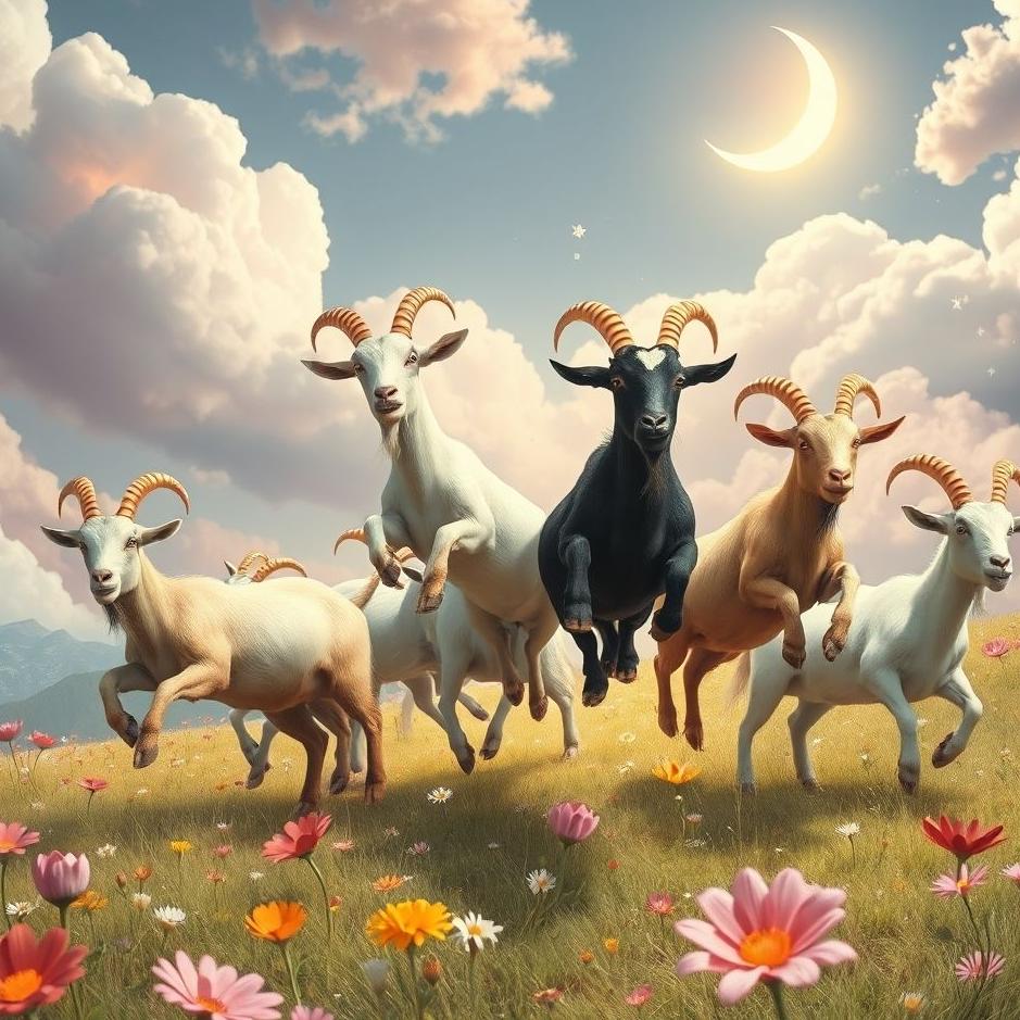 Dream : A herd of male goats in a dream