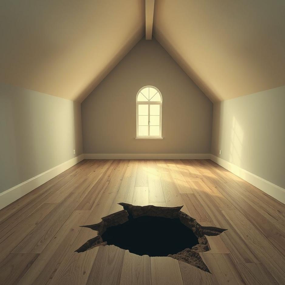 Dream : A hole in the floor of a house in a dream