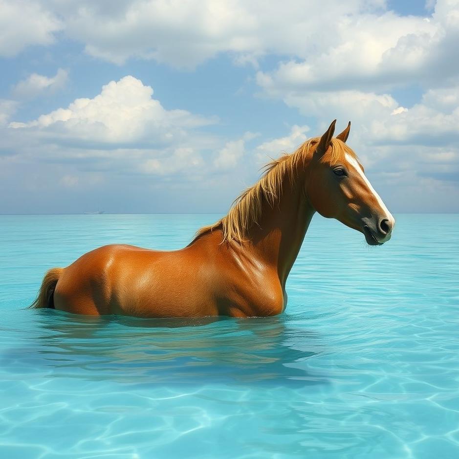Dream : A horse in a pool in a dream